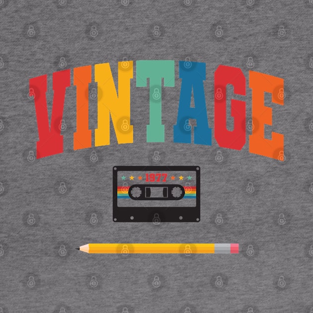 Vintage 1977 Cassette and Pencil by Mclickster